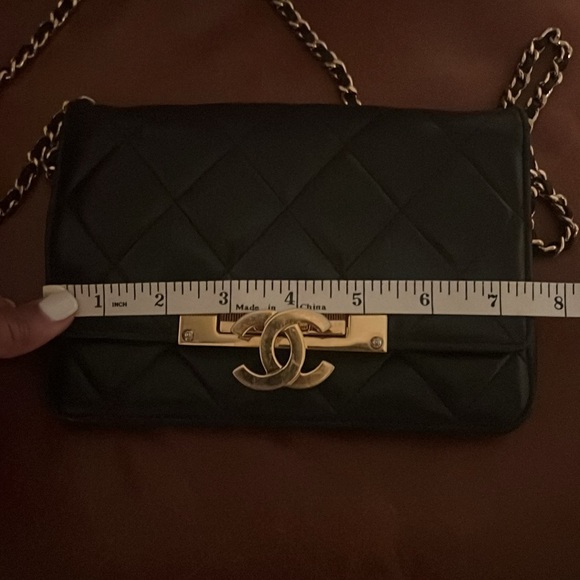 Vintage Chanel Golden Class WOC black lambskin quilted leather. - Picture 15 of 16